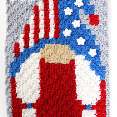 July Patriotic Gnome C2C Crochet