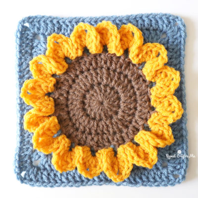 Crochet Sunflower Square