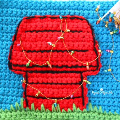 Crochet Snoopy Doghouse Applique