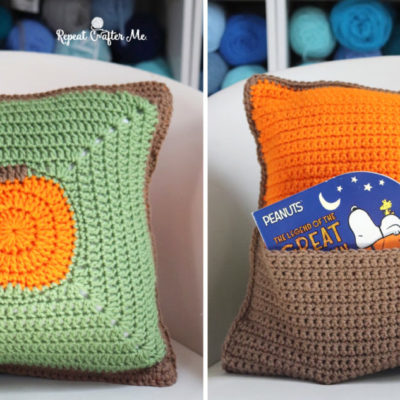 The Great Pumpkin Crochet Pocket Pillow