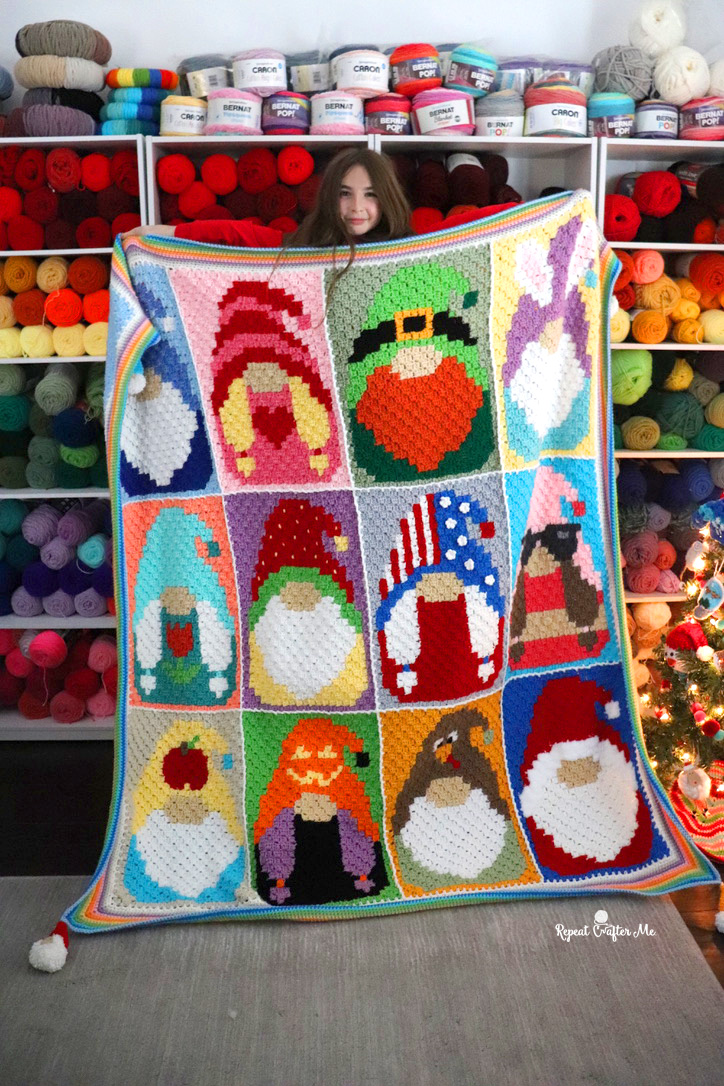 Bernat Crochet C2C Big Star Blanket, Yarnspirations