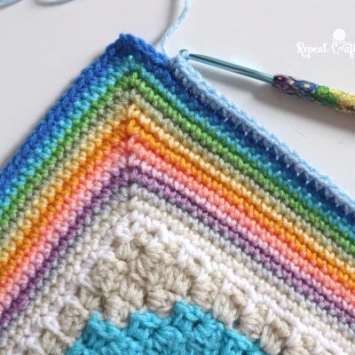 Crocheting a Border on a C2C Blanket