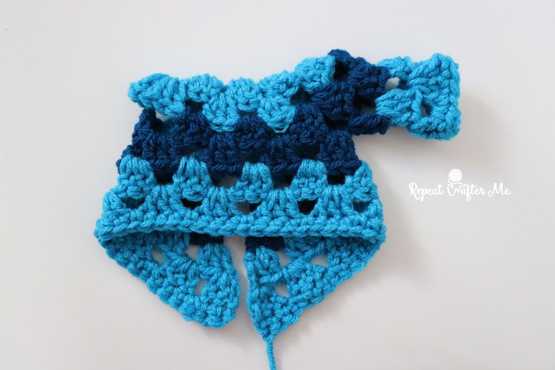 Crochet Mini Granny Stitch Sweater - Repeat Crafter Me