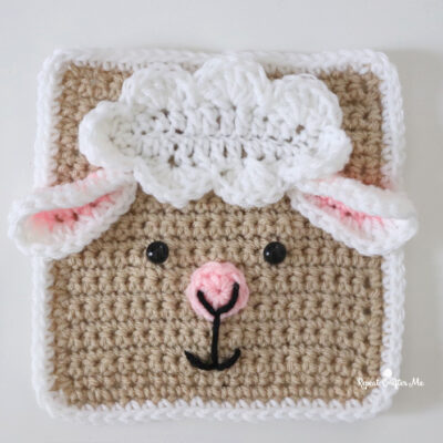 Lamb Crochet Square