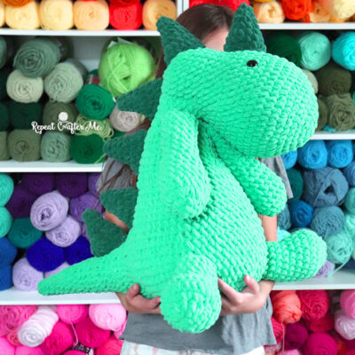 Bernat Blanket Crochet Squish-a-Sauras Dinosaur