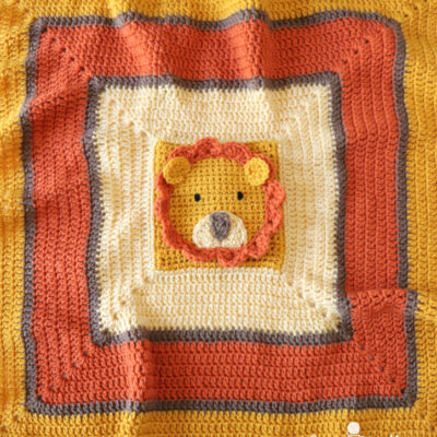 Crochet Lion Baby Blanket