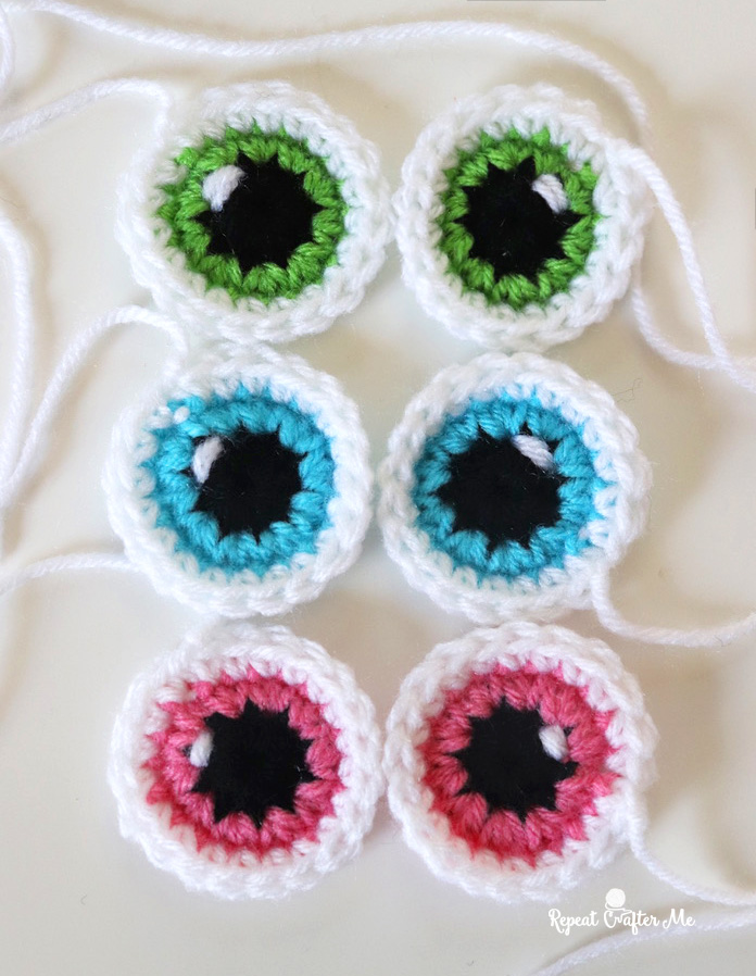 Crochet Cartoon Eyes 
