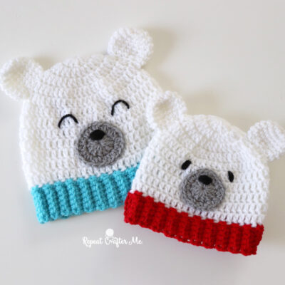 Crochet Polar Bear Beanie
