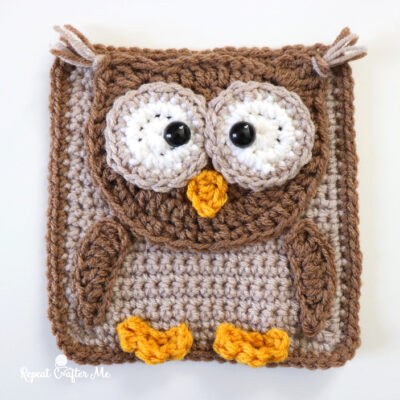 Owl Crochet Square