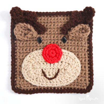 Deer and Reindeer Crochet Square