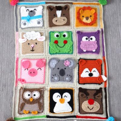 Animal Square CAL Crochet Blanket