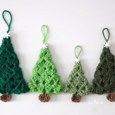 Crochet Granny Square Evergreen Trees