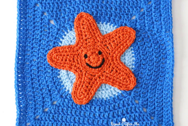 X is for X-ray Fish: Crochet X-ray Fish Applique - Repeat Crafter Me