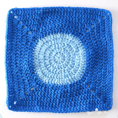 Crochet Circle in a Square – Water Bubble Crochet Square