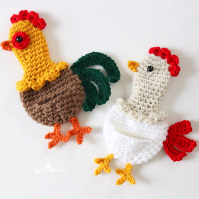 Crochet Rooster or Chicken Pockets