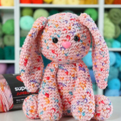 Red Heart Speckle Yarn Crochet Bunny