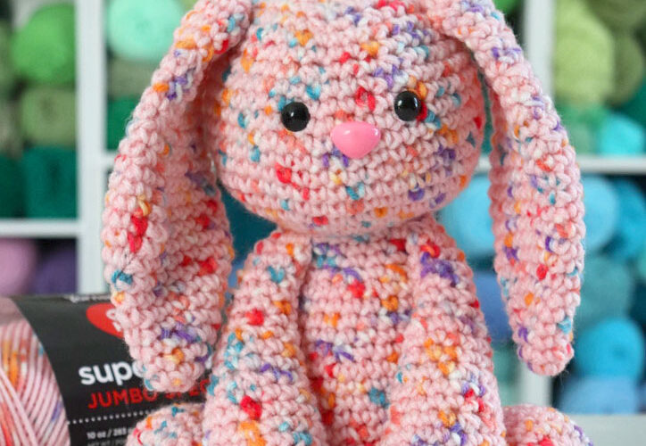 Red Heart Speckle Yarn Crochet Bunny