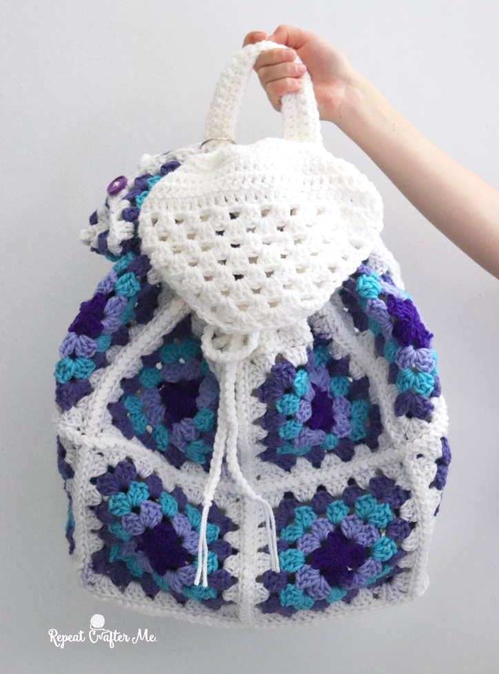 Red Heart All-in-One Granny Square Backpack - Repeat Crafter Me