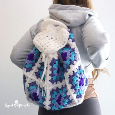 Red Heart All-in-One Granny Square Backpack