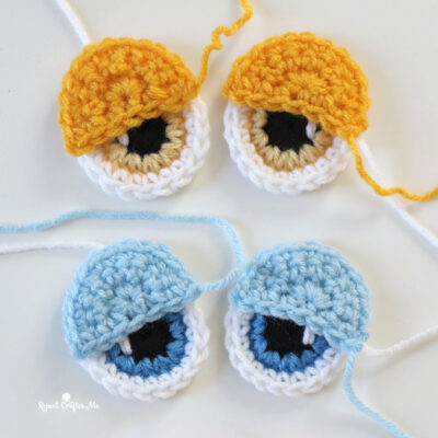 Sleepy Crochet Cartoon Eyes