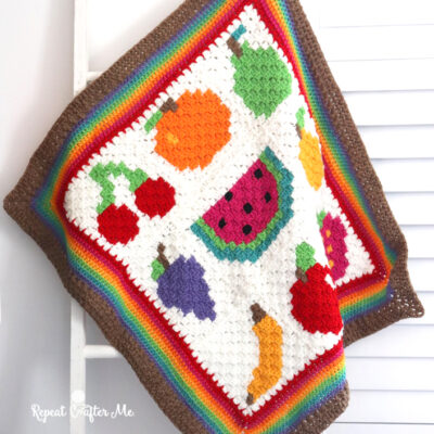 Crochet Fruit Basket Blanket