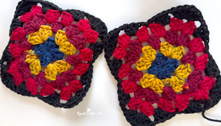 Square Bauble Crochet Granny Square Ornament Ball Baubles - Repeat Crafter Me