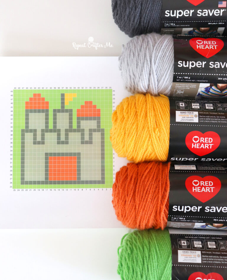 Castle – House Blanket CAL Square 3 - Repeat Crafter Me