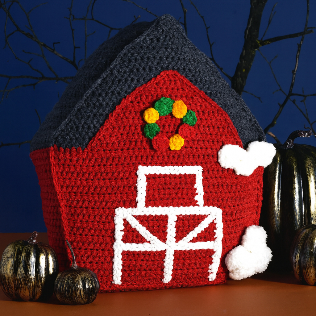 Free Red Heart Crochet House Pillow Pattern - Repeat Crafter Me
