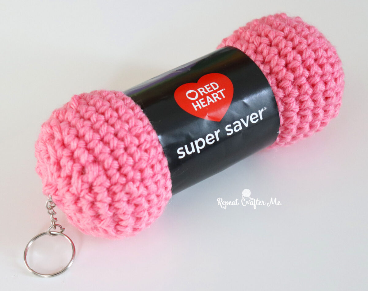 Yarn Skein Keychain Crochet Pattern - Repeat Crafter Me