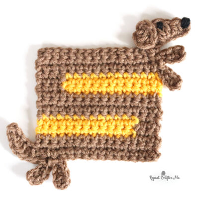Dachshund Dog Crochet Coasters