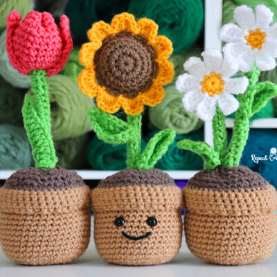 Crochet Potted Flower Plants