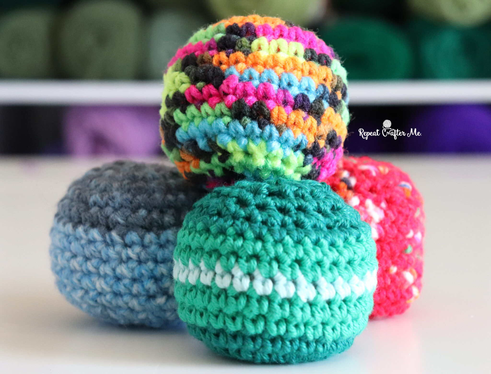 Crochet Footbag Pattern (Hacky Sack Style) - Repeat Crafter Me