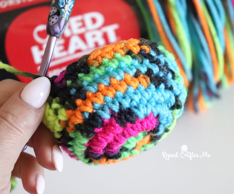 Crochet Footbag Pattern (Hacky Sack Style) - Repeat Crafter Me
