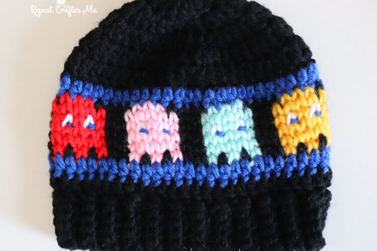 Pac-Man Inspired Ghosts Crochet Hat