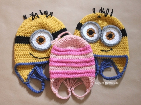Cute Crochet Monster Hats - Repeat Crafter Me