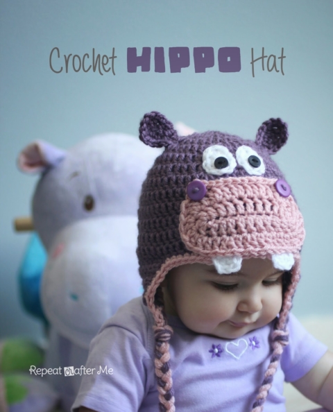 Crochet Hippo Hat Pattern - Repeat Crafter Me