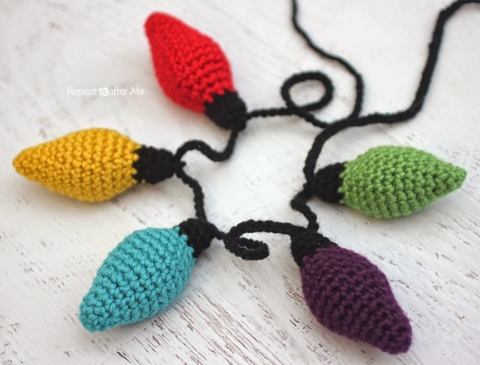 Crochet Christmas Lights - Repeat Crafter Me