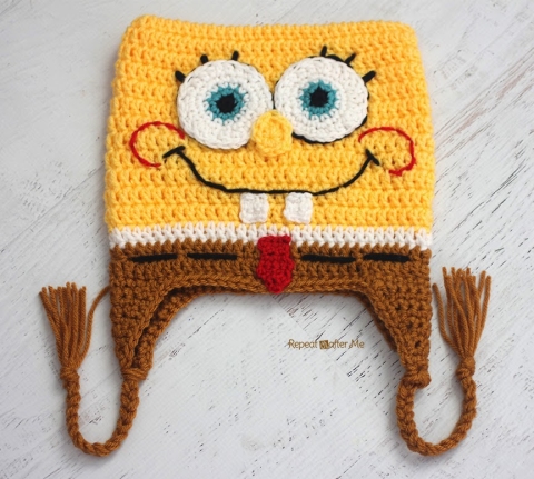 Crochet Bob the Square Sponge Hat - Repeat Crafter Me
