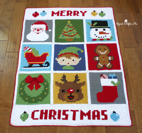CROCHET PATTERN 25 Days Of Christmas Blanket