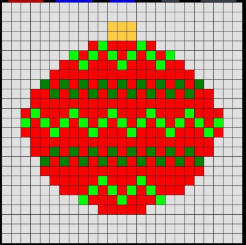 Crochet Candy Cane Pixel Square - Repeat Crafter Me
