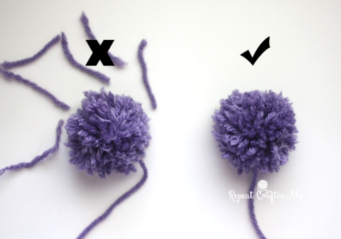 How to Make a Yarn Pom-Pom without it Falling Apart - Repeat Crafter Me