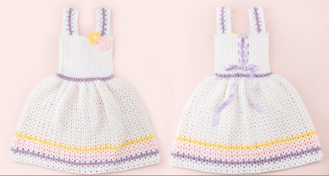 crochet easter dress patterns Leisure Arts Easter Bunny Baby Dress Crochet ePattern