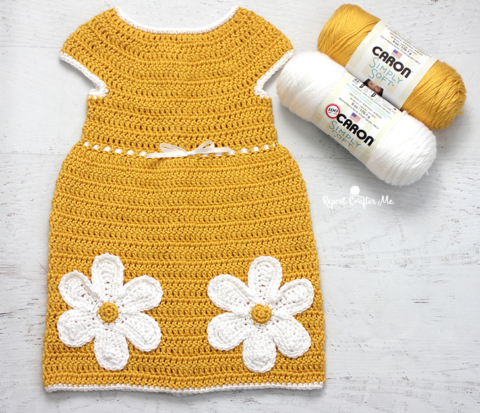 crochet daisy dress pattern Crochet Field of Daisies Sun Dress