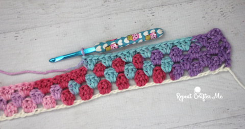 Crochet Color Pooling with Caron Simply Soft Stripes - Repeat