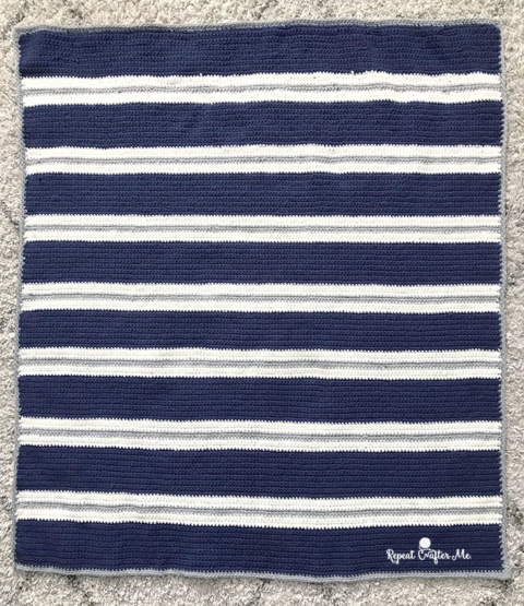 Bernat Blanket Stripes Crochet Chevron Blanket - Repeat Crafter Me