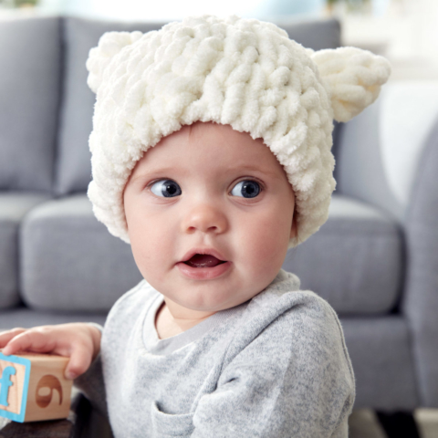 Bernat Alize EZ Baby Bear Hat - Repeat 