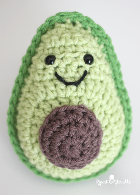 Crochet Avocado - Repeat Crafter Me