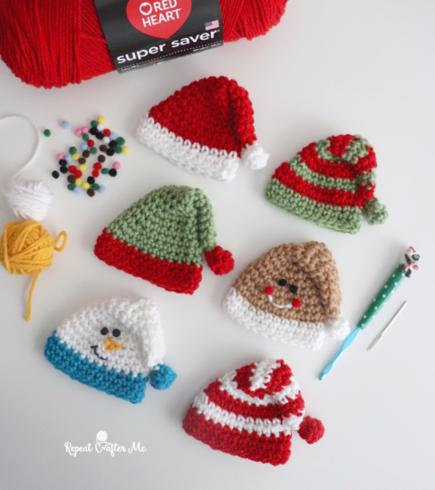 Easy Crochet Santa Hat - Repeat Crafter Me