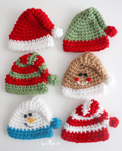 Crochet Mini Holiday Hats - Repeat 