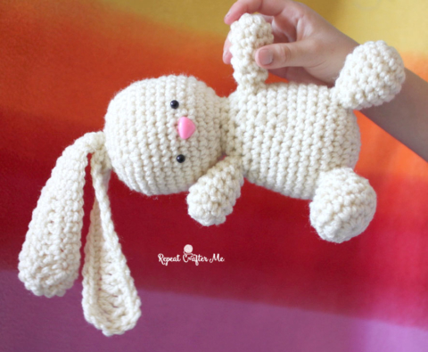Bernat Baby Velvet Crochet Bunny - Repeat Crafter Me